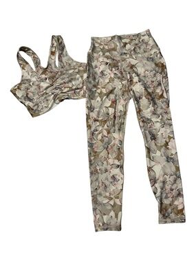 Savvi Floral Print Active Set - Floral Leggings & Sports Bra